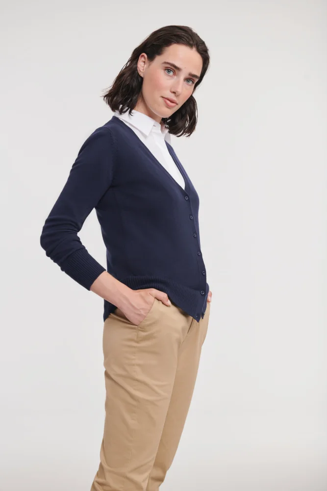 Damen V-Ausschnitt Strickjacke