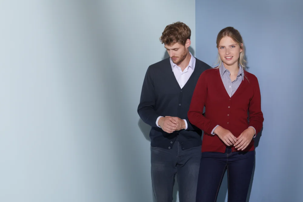 Damen V-Ausschnitt Strickjacke