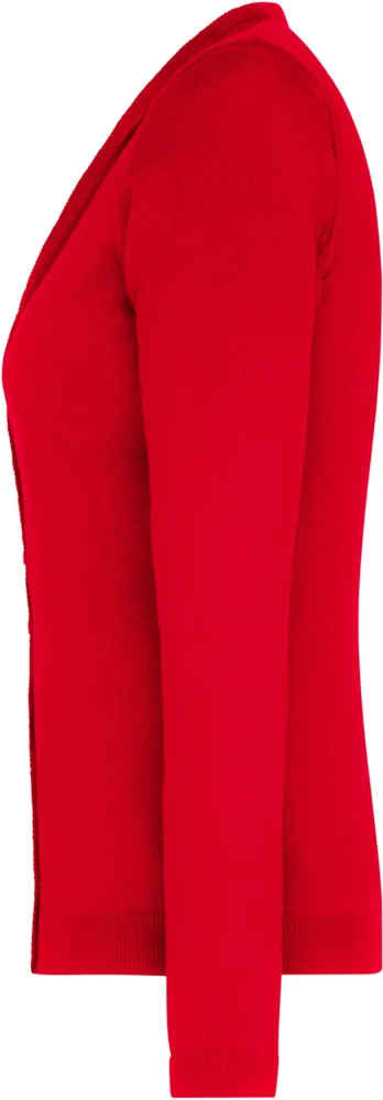 Damen V-Ausschnitt Strickjacke