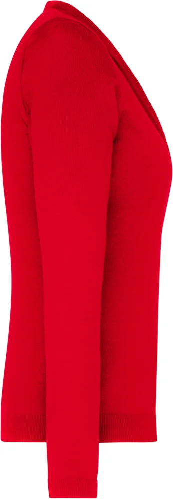 Damen V-Ausschnitt Strickjacke