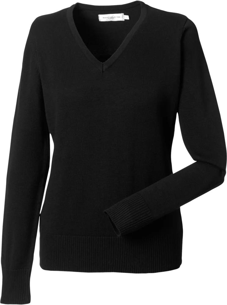 Damen V-Ausschnitt Strickpullover