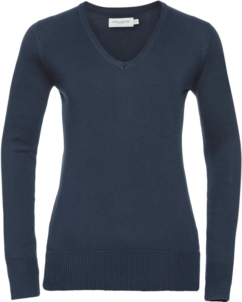 Damen V-Ausschnitt Strickpullover
