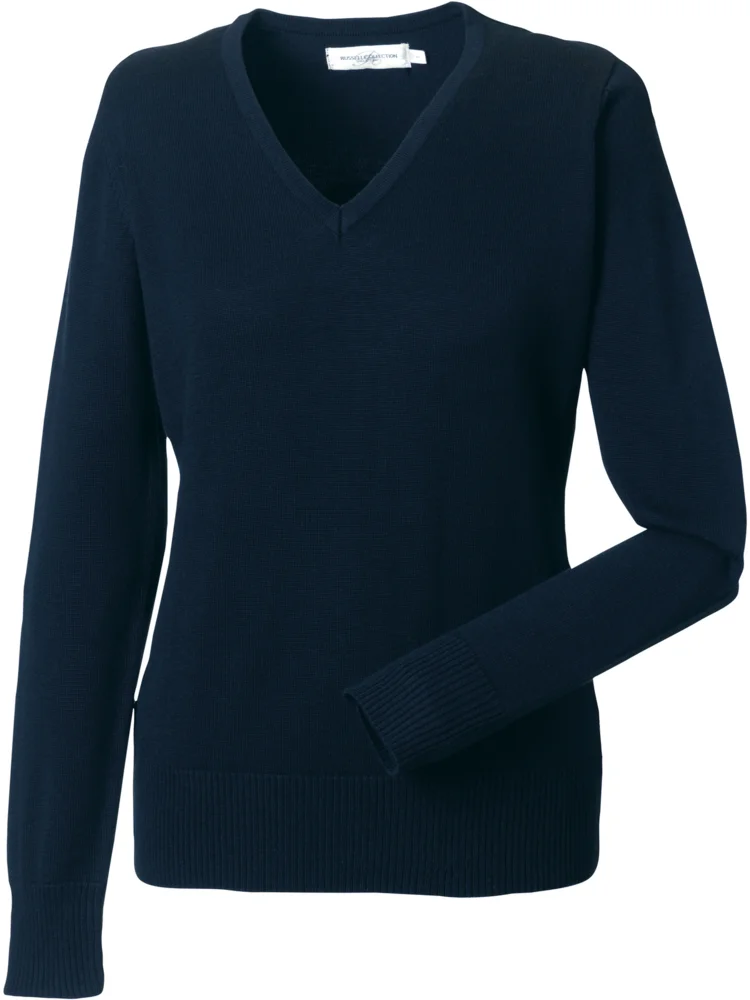 Damen V-Ausschnitt Strickpullover