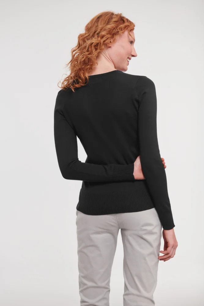 Damen V-Ausschnitt Strickpullover