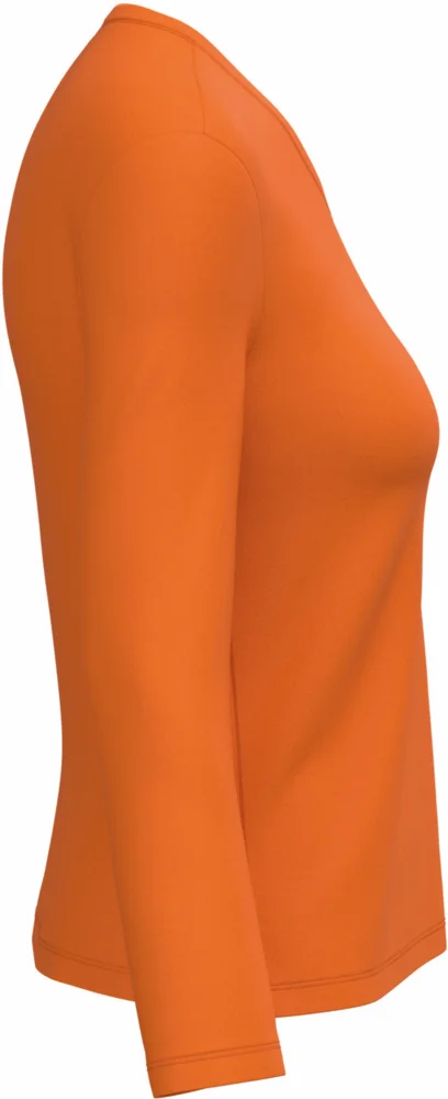 Damen V-Ausschnitt T-Shirt langarm