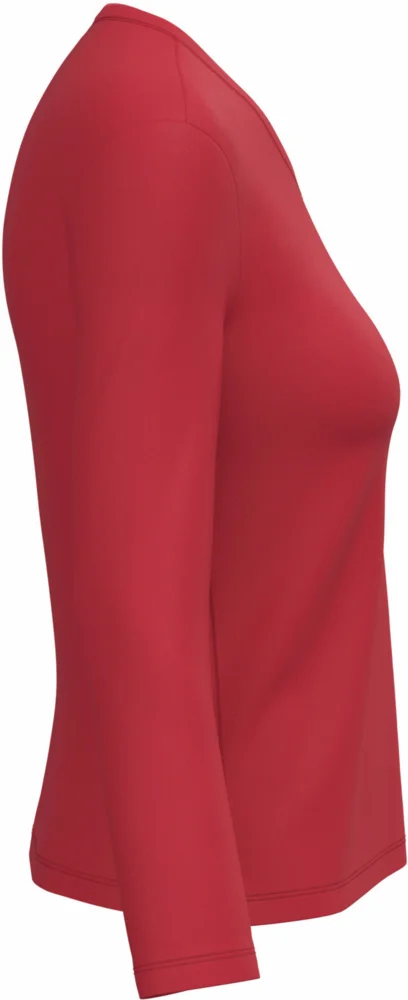 Damen V-Ausschnitt T-Shirt langarm