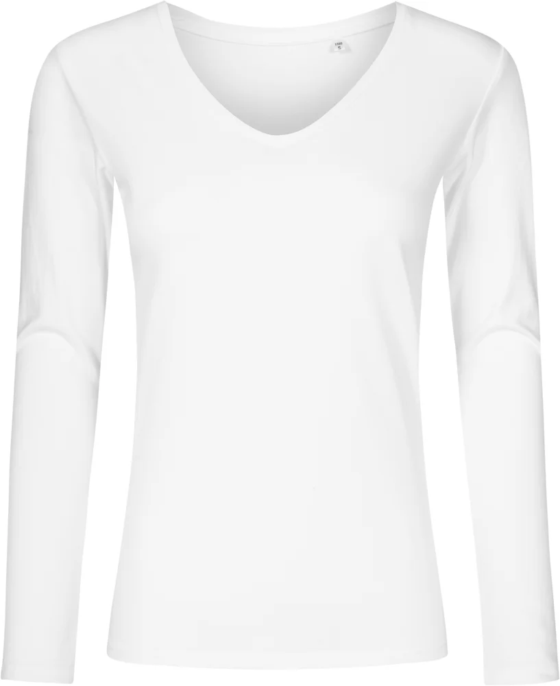 Damen V-Ausschnitt T-Shirt langarm - X.O