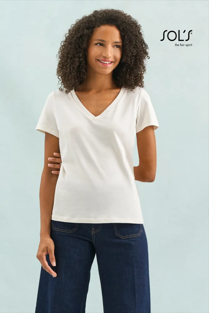 Damen V-Ausschnitt T-Shirt