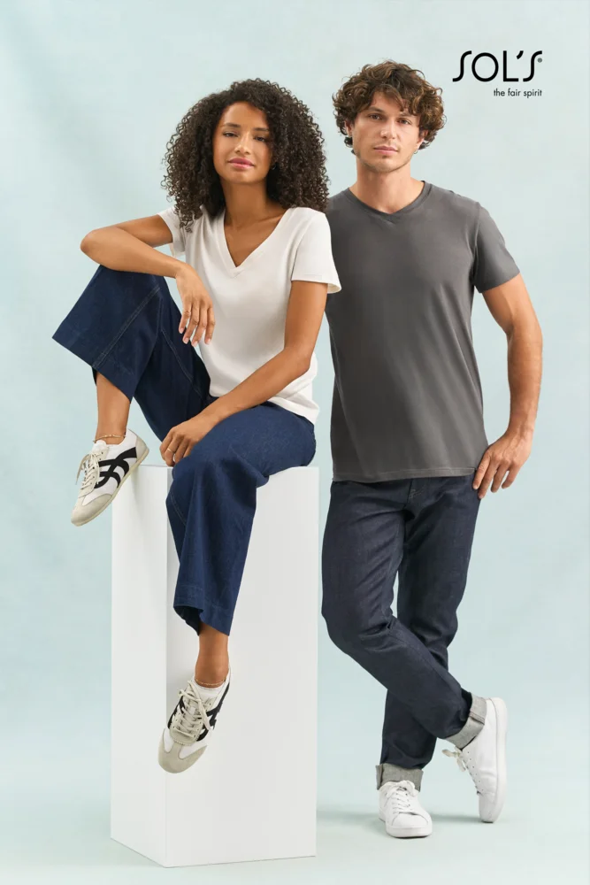Damen V-Ausschnitt T-Shirt