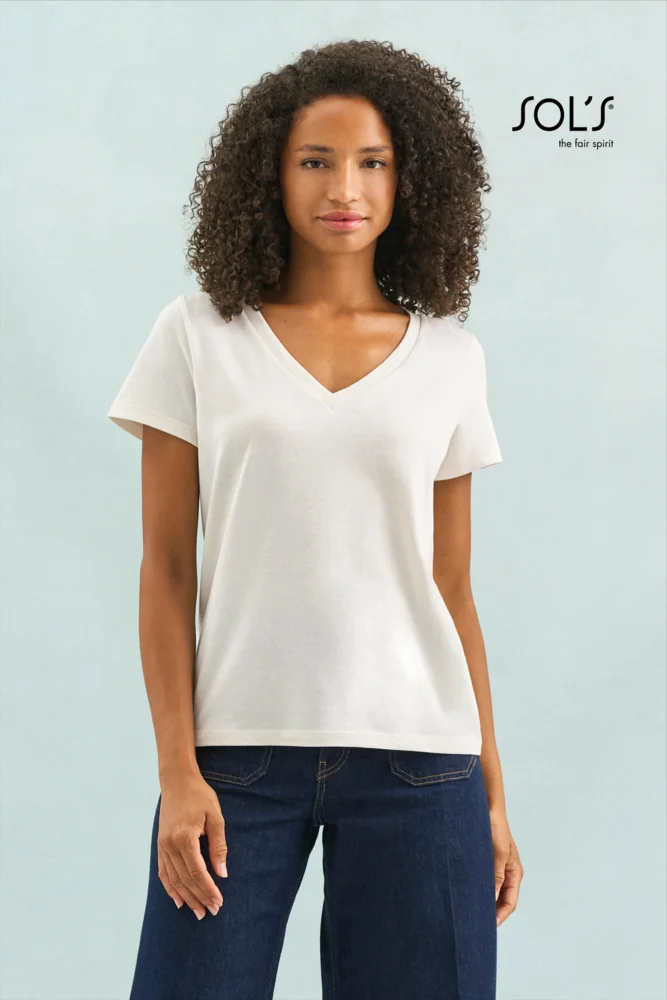 Damen V-Ausschnitt T-Shirt