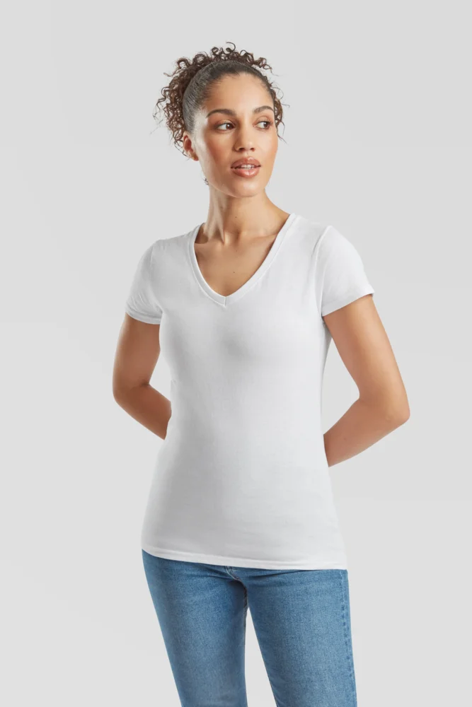 Damen V-Ausschnitt T-Shirt