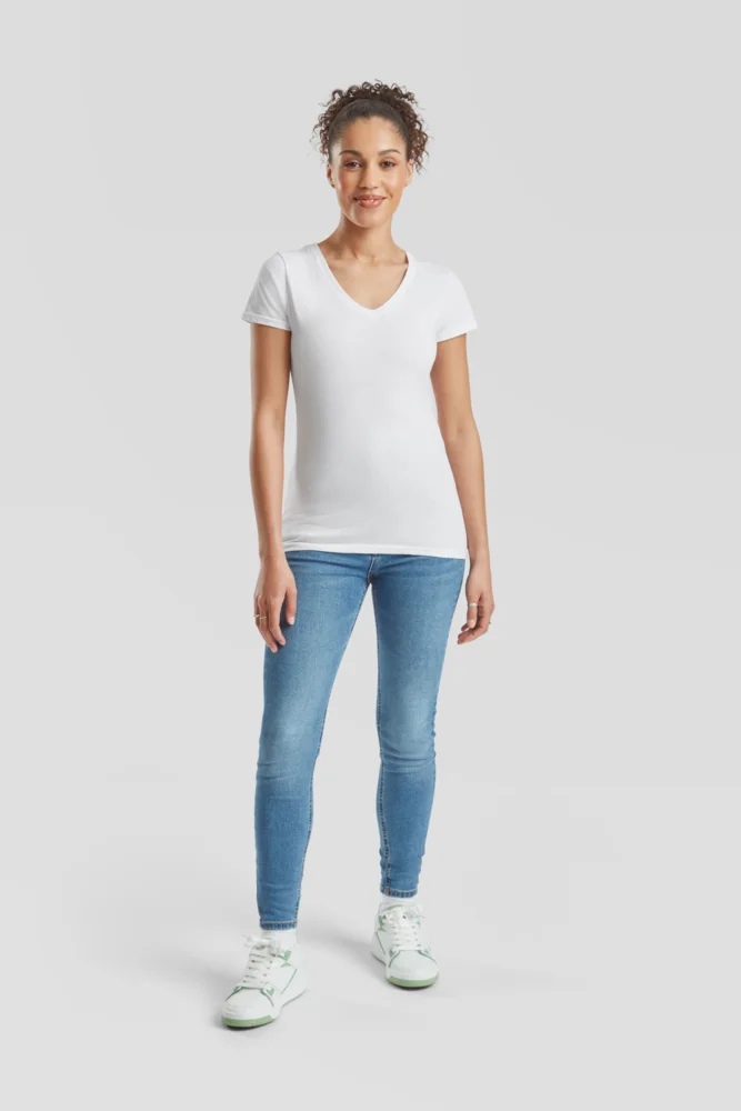 Damen V-Ausschnitt T-Shirt