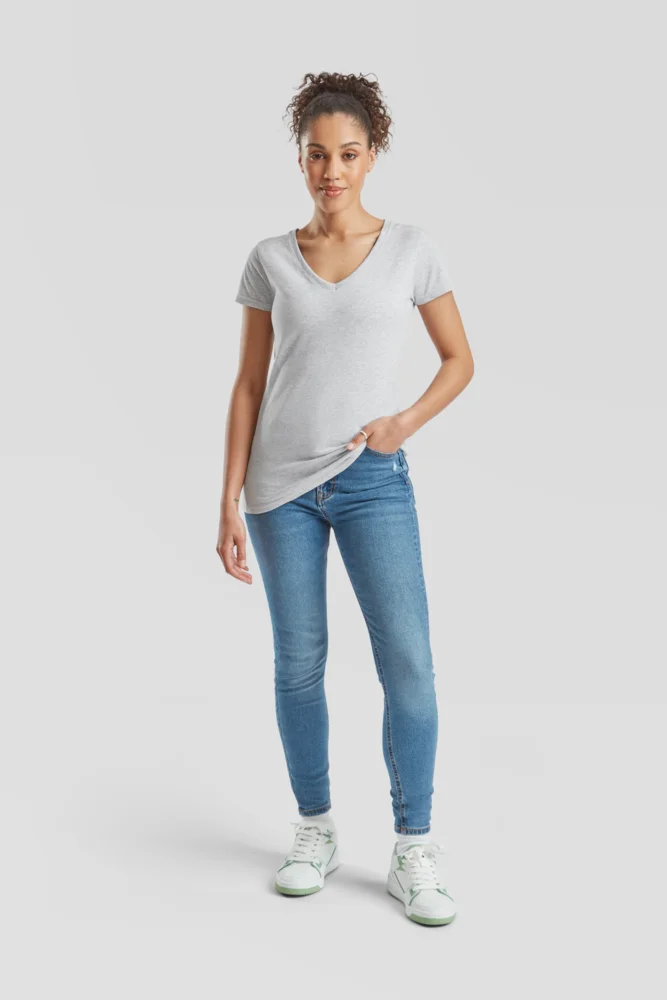 Damen V-Ausschnitt T-Shirt