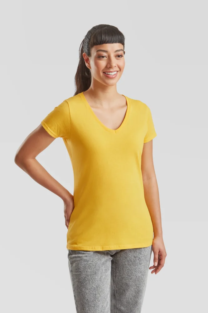 Damen V-Ausschnitt T-Shirt