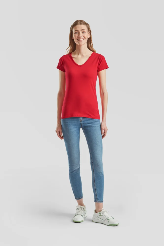 Damen V-Ausschnitt T-Shirt