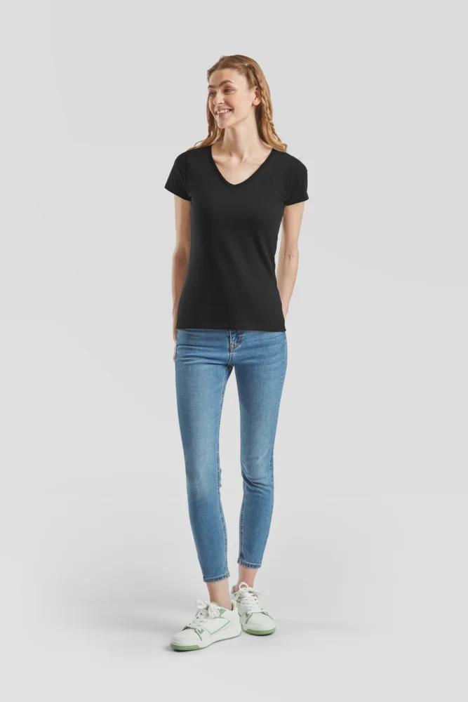 Damen V-Ausschnitt T-Shirt