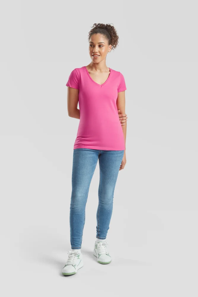 Damen V-Ausschnitt T-Shirt