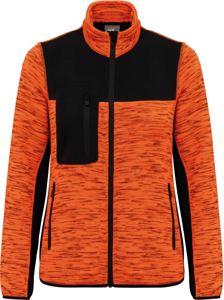 Damen Workwear Strickfleece Jacke