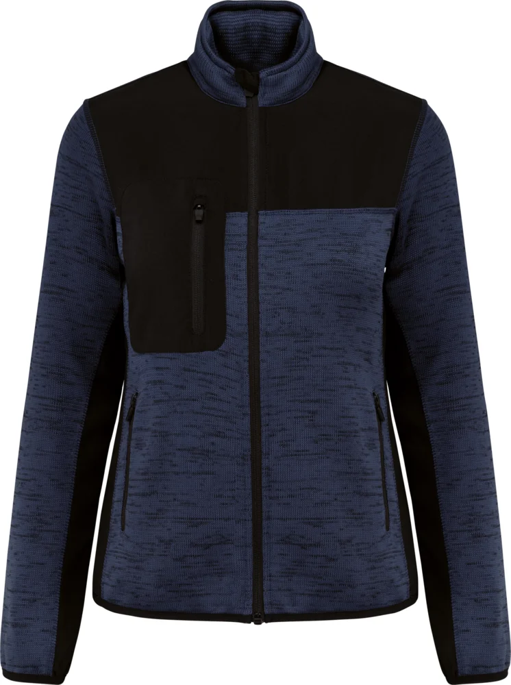 Damen Workwear Strickfleece Jacke