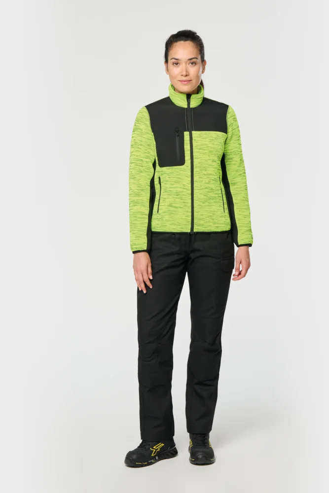 Damen Workwear Strickfleece Jacke