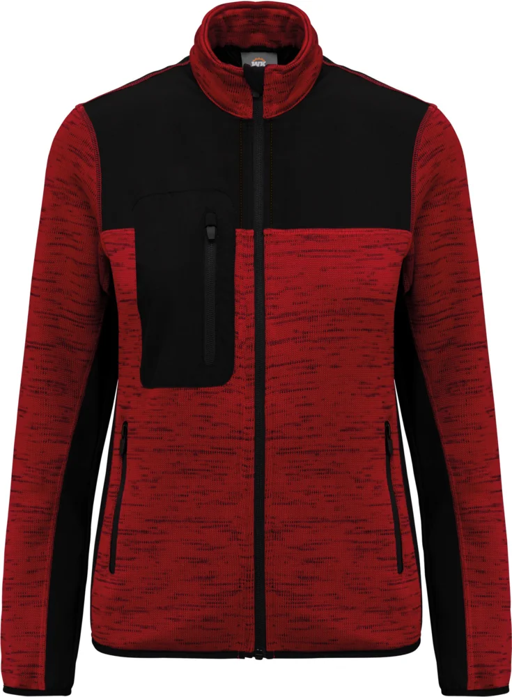 Damen Workwear Strickfleece Jacke