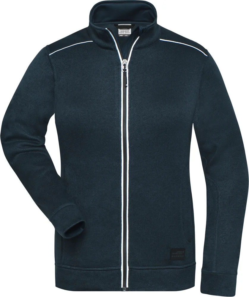 Damen Workwear Strickfleece Jacke - Solid
