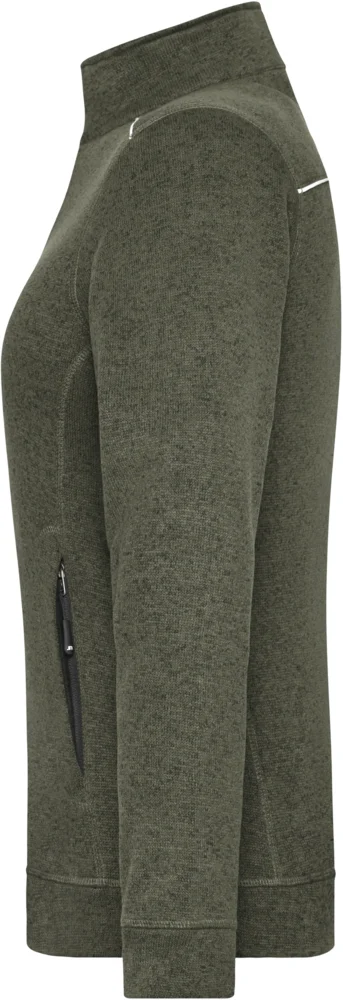 Damen Workwear Strickfleece Jacke - Solid