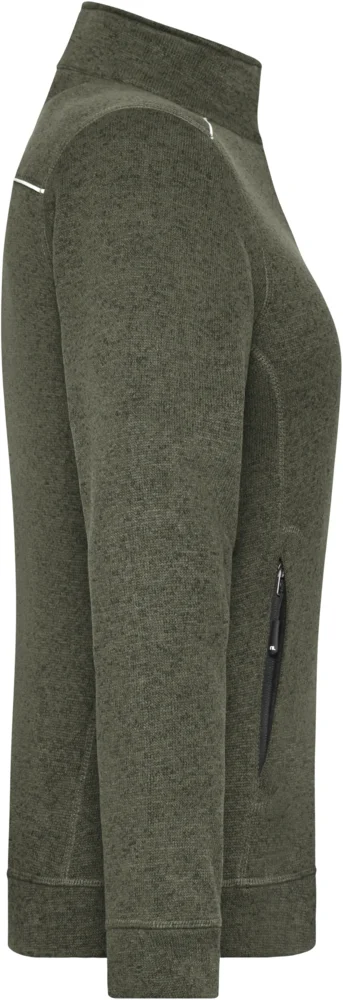 Damen Workwear Strickfleece Jacke - Solid