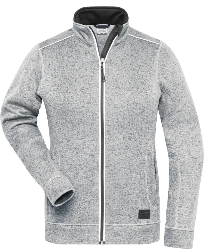 Damen Workwear Strickfleece Jacke - Solid