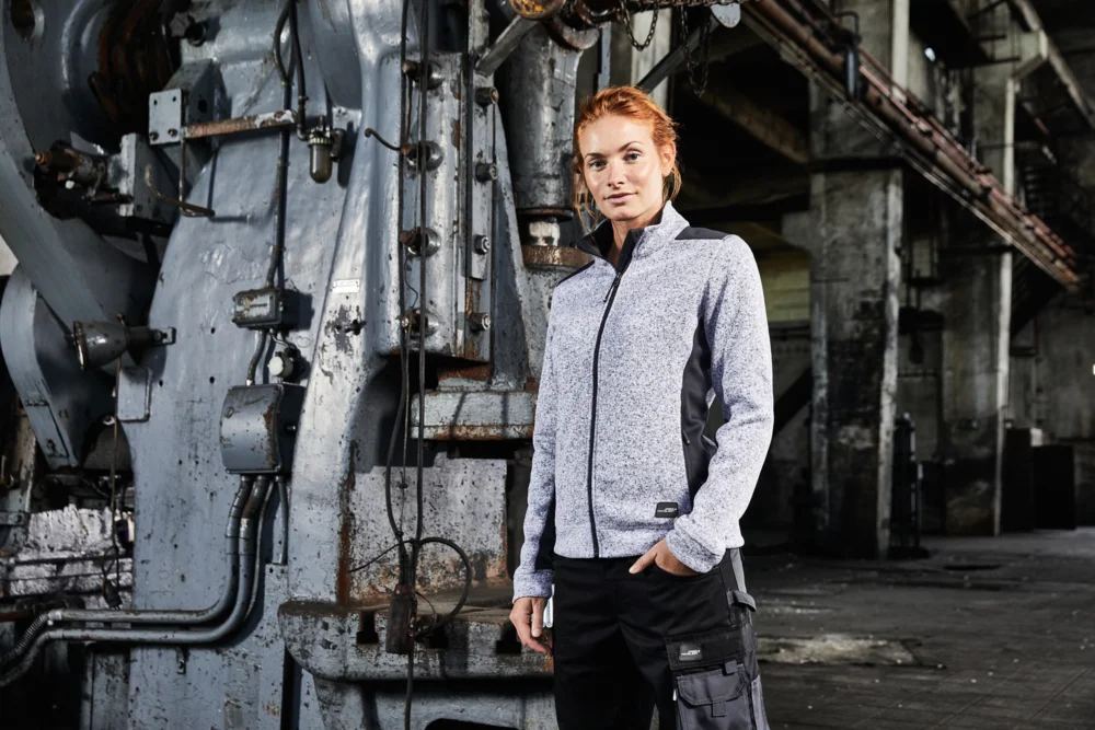 Damen Workwear Strickfleece Jacke - Strong