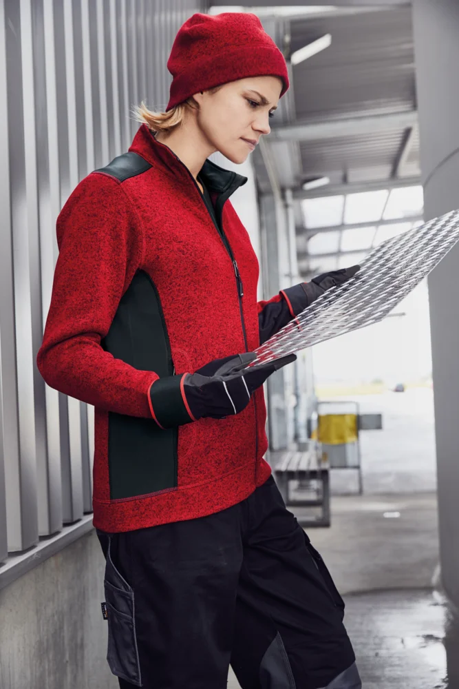 Damen Workwear Strickfleece Jacke - Strong