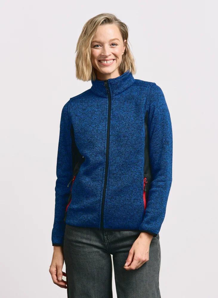 Damen Workwear Strickfleece Jacke