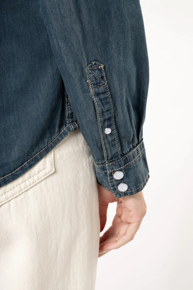 Denim Bluse langarm