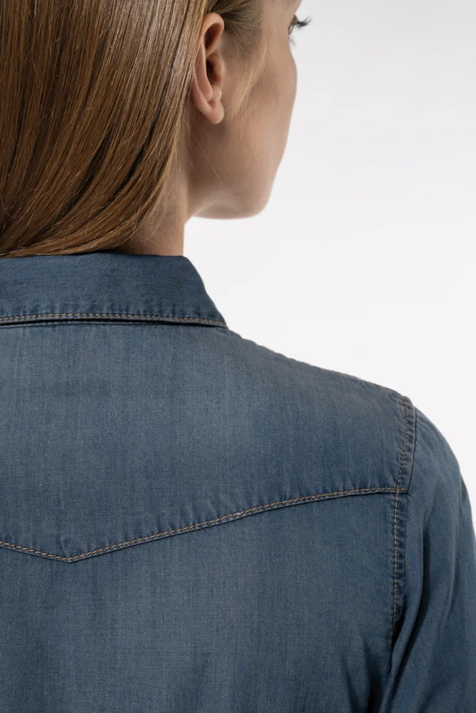 Denim Bluse langarm