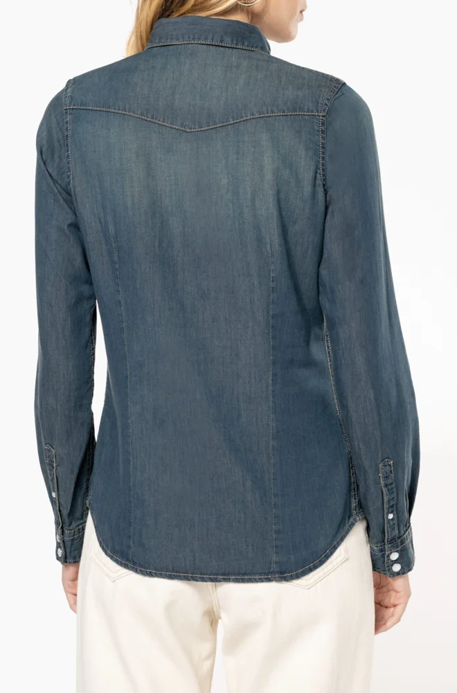 Denim Bluse langarm