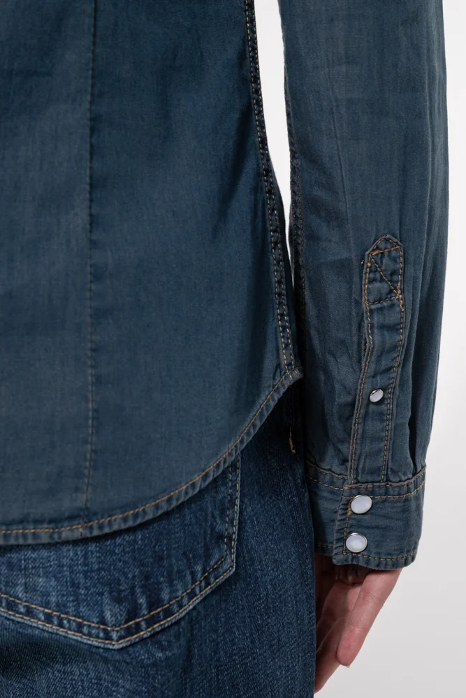 Denim Bluse langarm