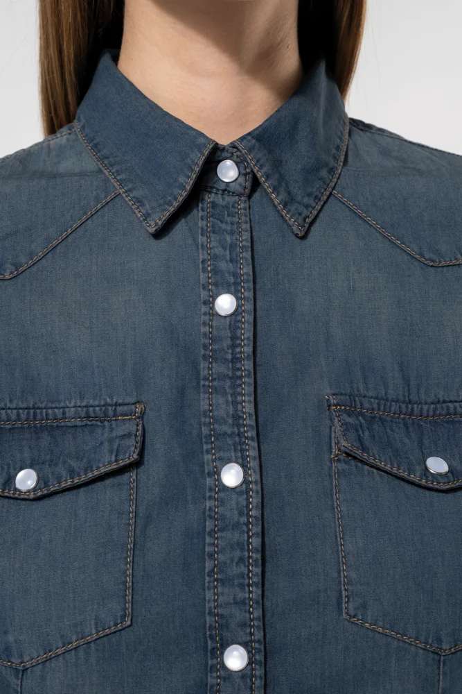 Denim Bluse langarm