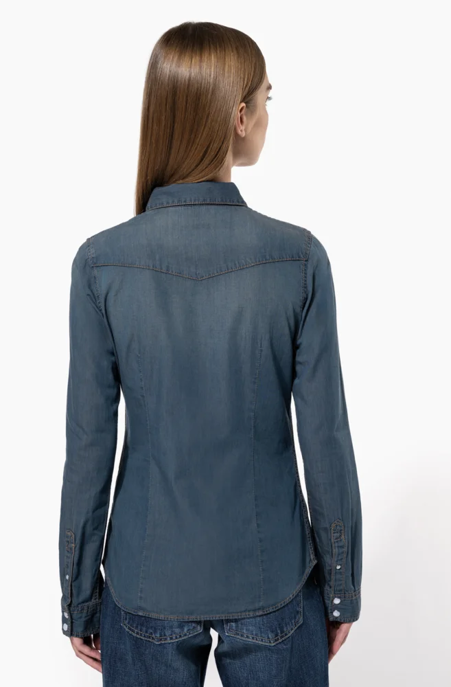 Denim Bluse langarm