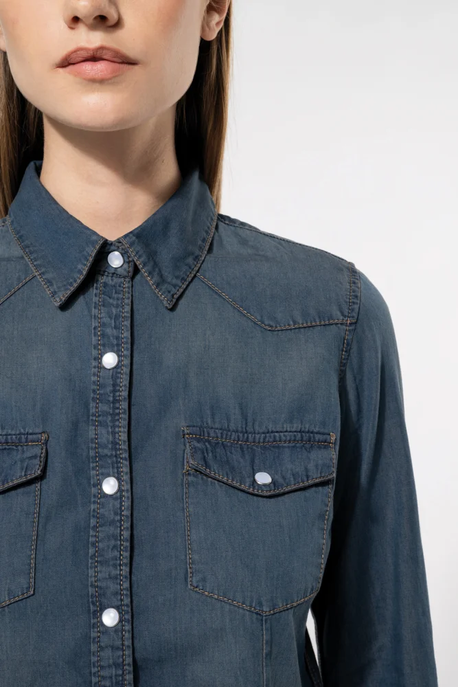 Denim Bluse langarm