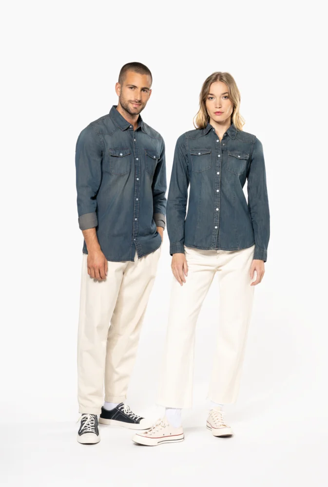 Denim Bluse langarm