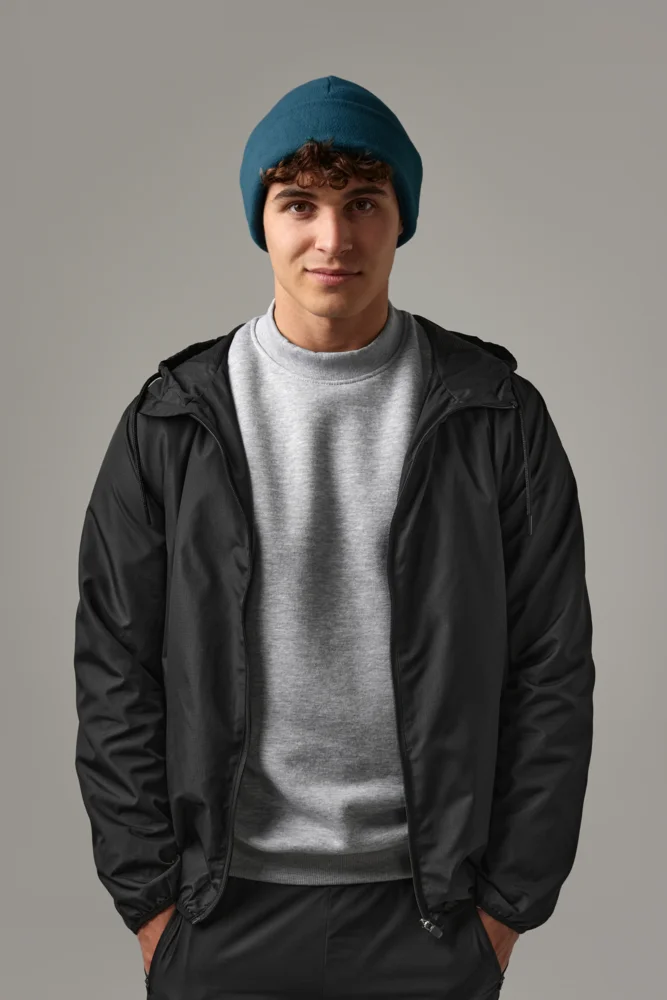 Deep Cuffed Fleece Beanie "Recycled"