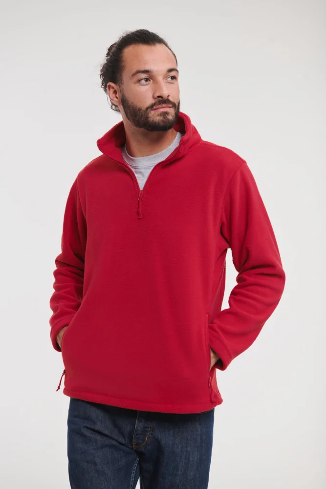 Fleece Pullover mit 1/4 Zip
