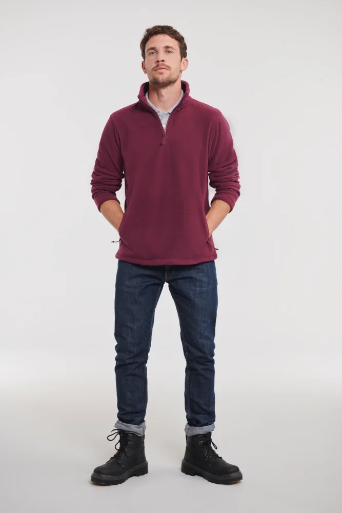 Fleece Pullover mit 1/4 Zip