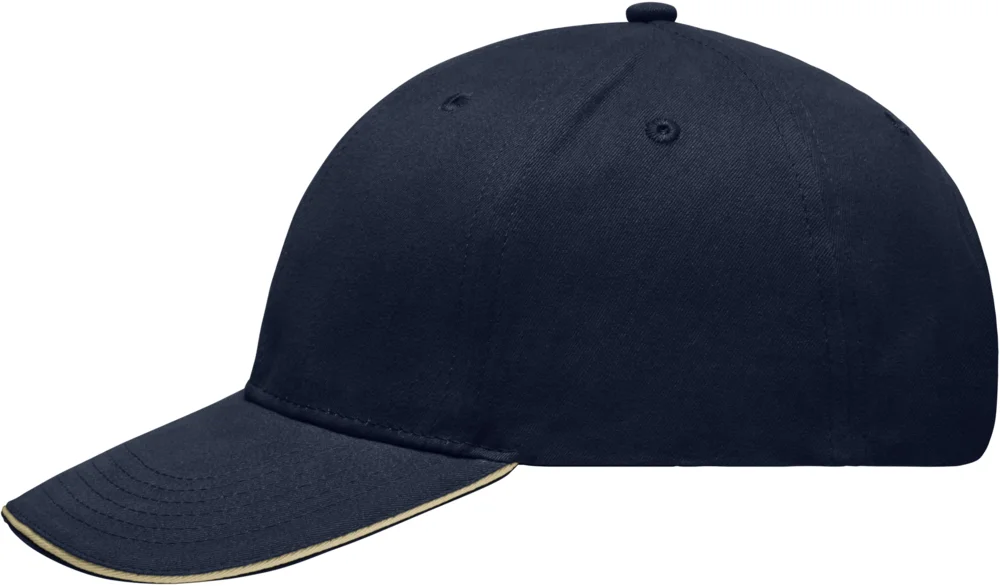 Gebürstete leichte 6 Panel Sandwich Kappe