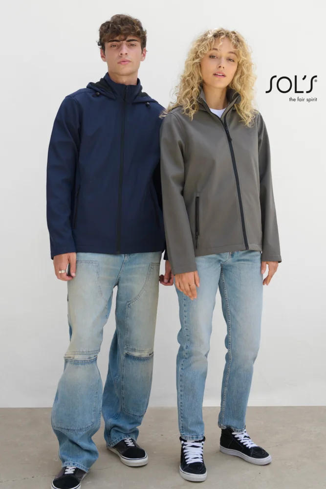 Herren 2-Lagen Kapuzen Softshell Jacke