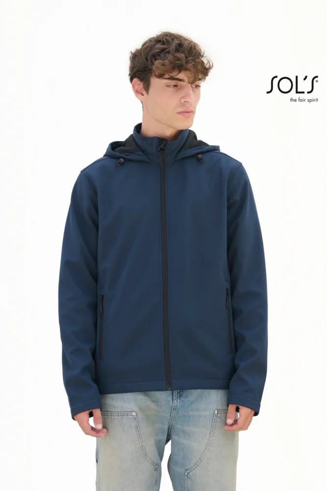 Herren 2-Lagen Kapuzen Softshell Jacke
