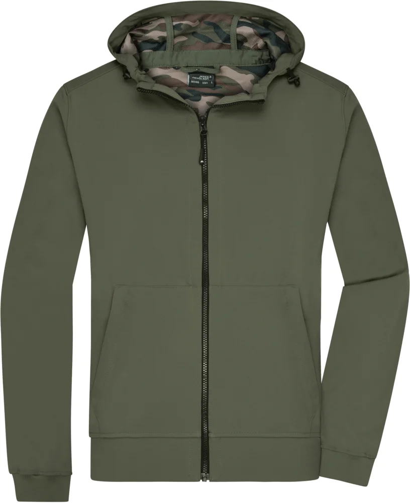 Herren 2-Lagen Kapuzen Softshell Jacke