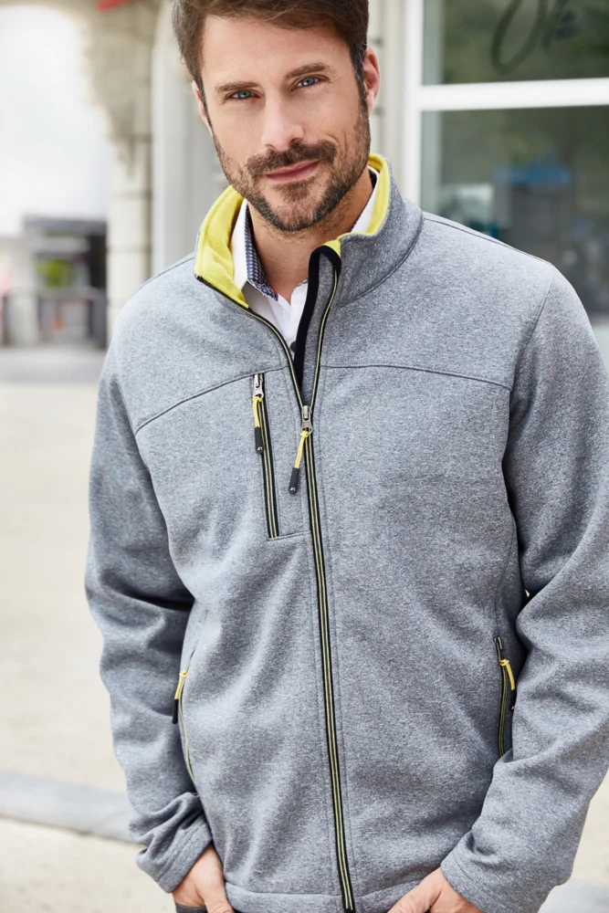 Men's 2-Layer Melange Softshell Jacket