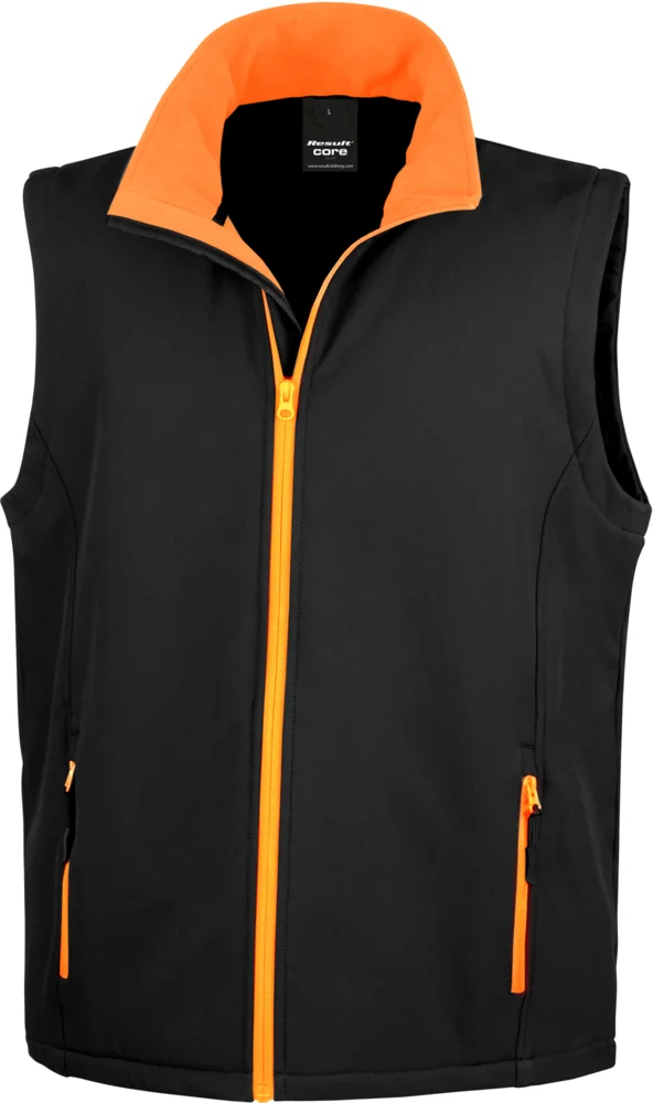 Herren 2-Lagen Softshell Gilet "Printable"