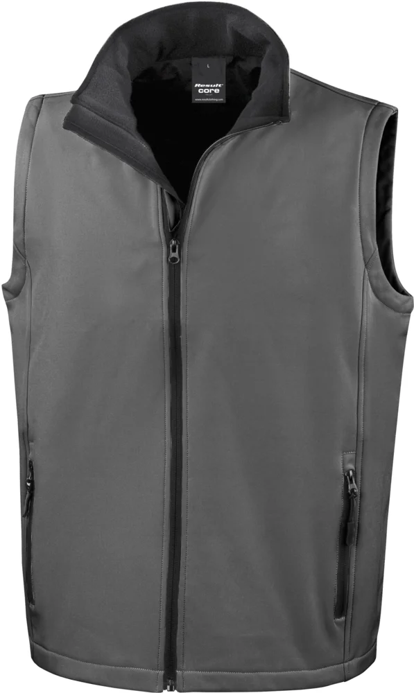 Herren 2-Lagen Softshell Gilet "Printable"